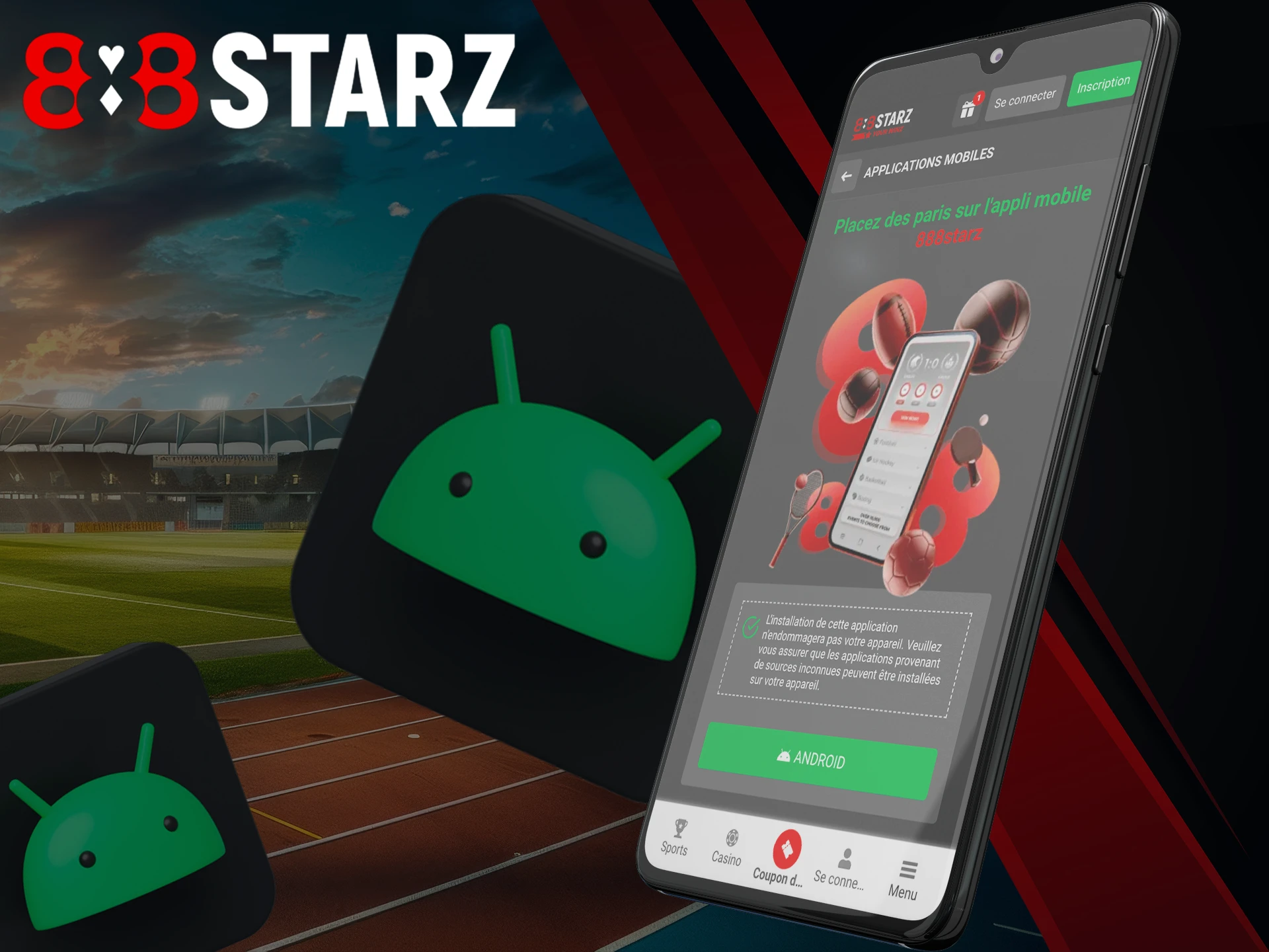 Install and play 888Starz on Android.