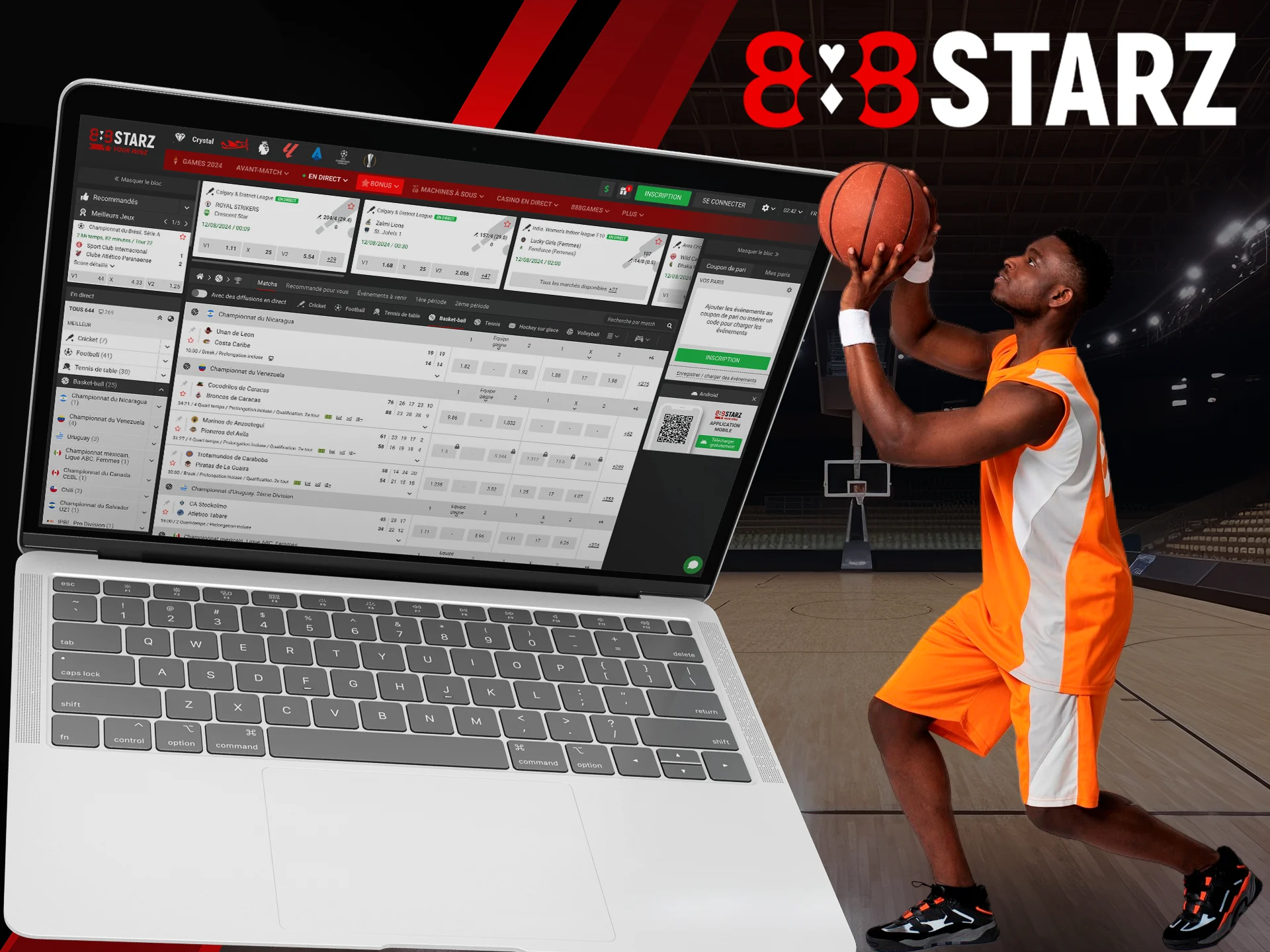 Bet on basketball and win with 888Starz.