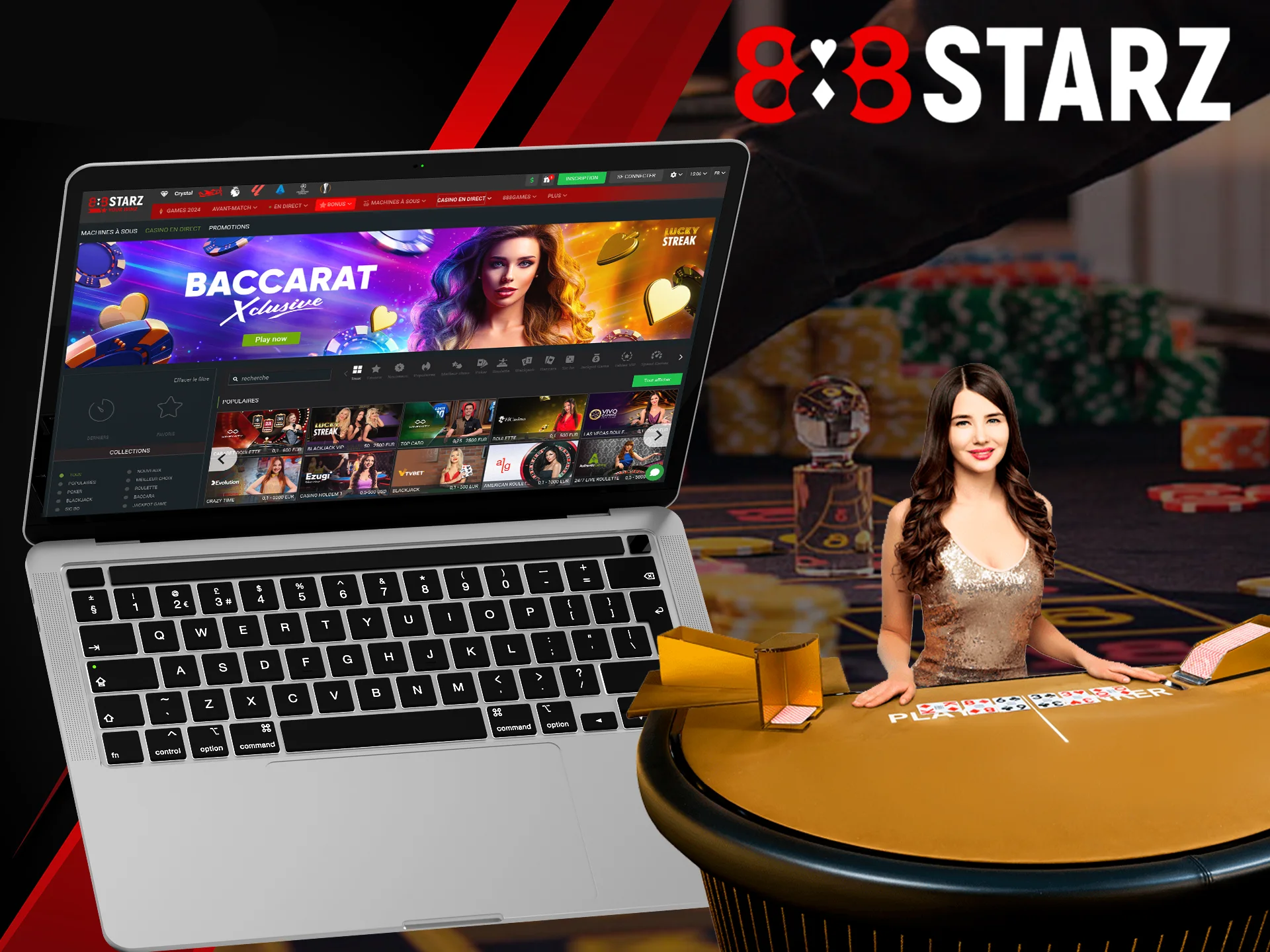 Play 888Starz live casino and get richer.