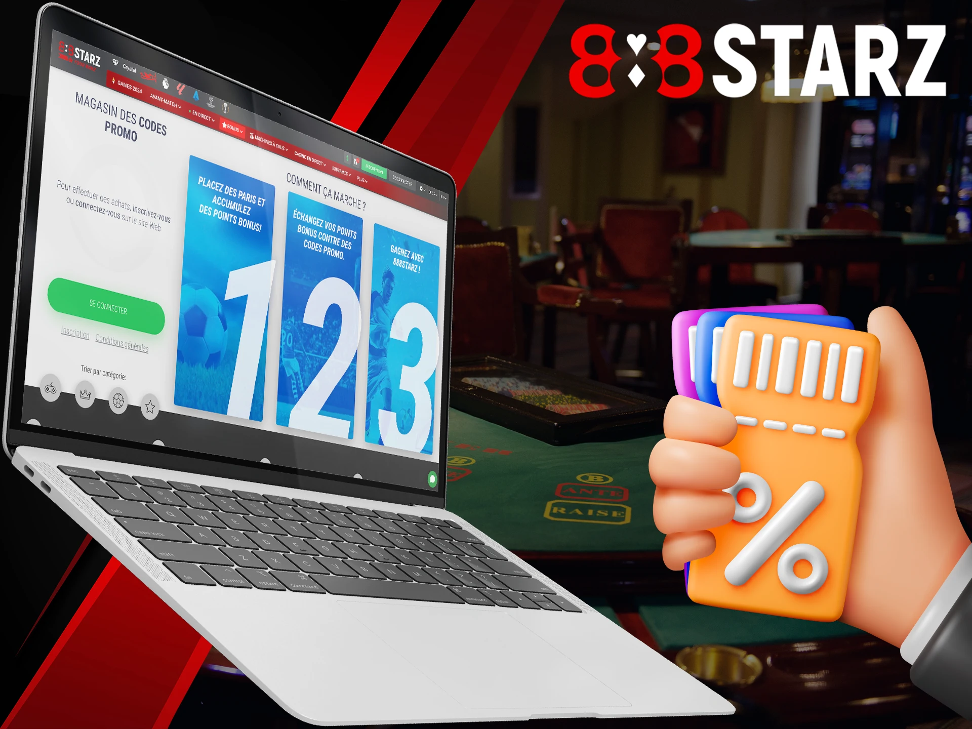 Get a 888Starz promo code to start playing successfully.