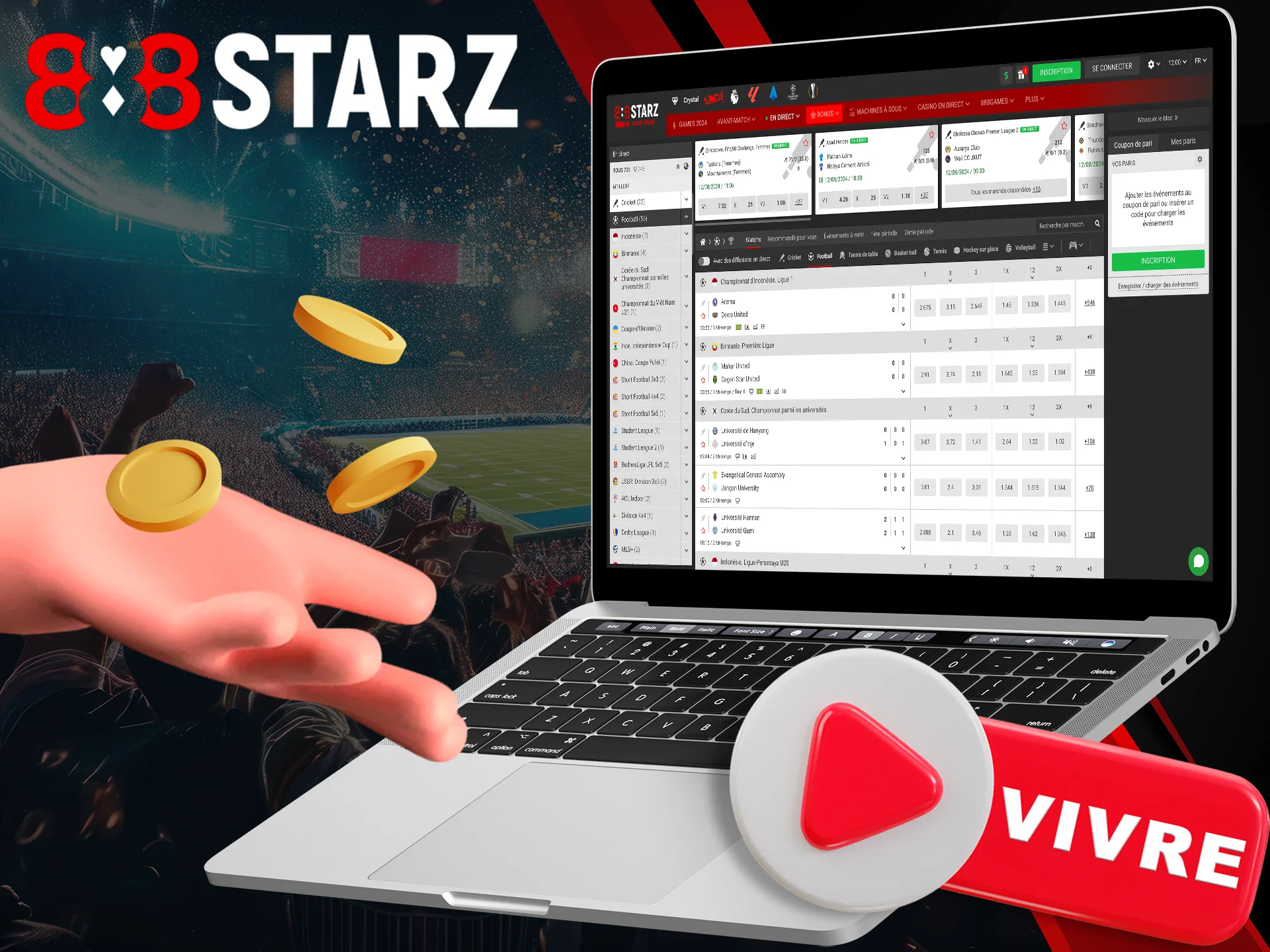 Bet live on 888Starz.