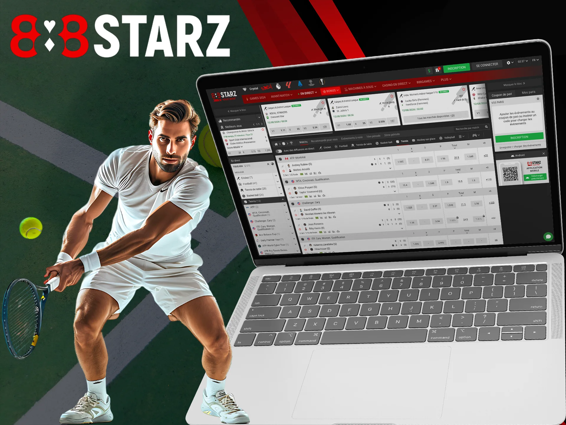 Make tennis predictions and multiply your deposit at 888Starz.