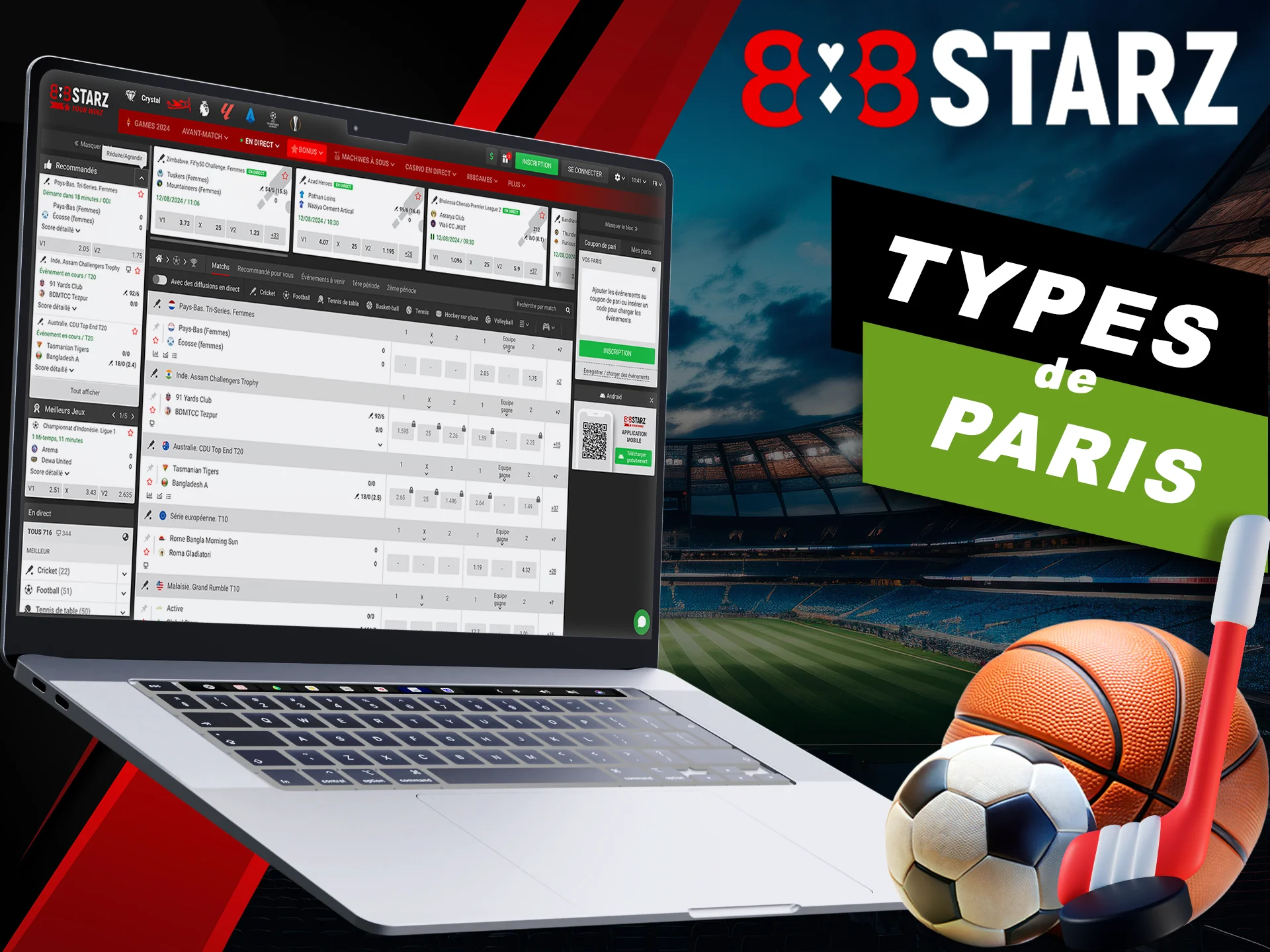 Choose the type of bet that suits you at 888Starz.