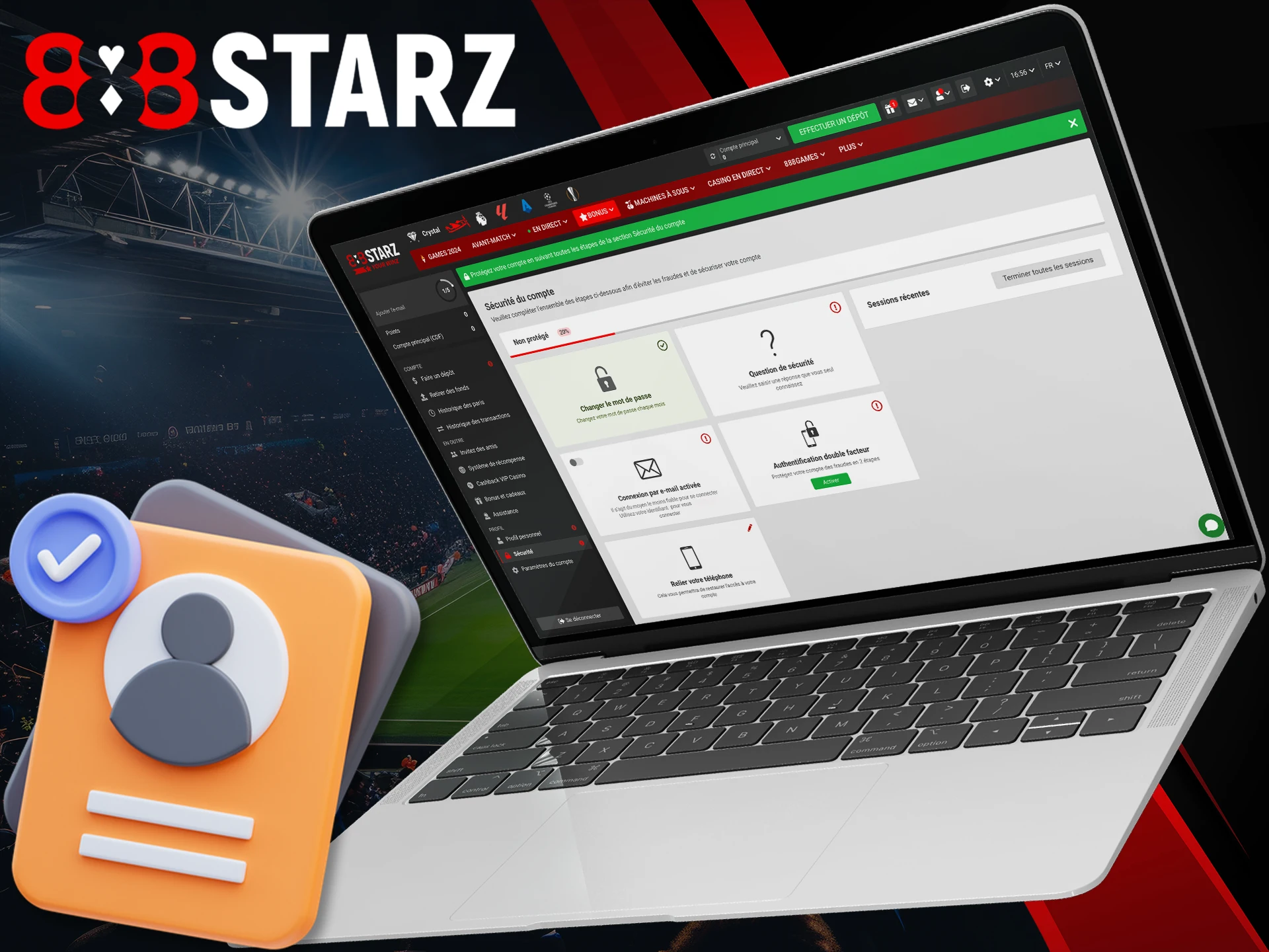 Check your account at 888Starz and enjoy all the features.
